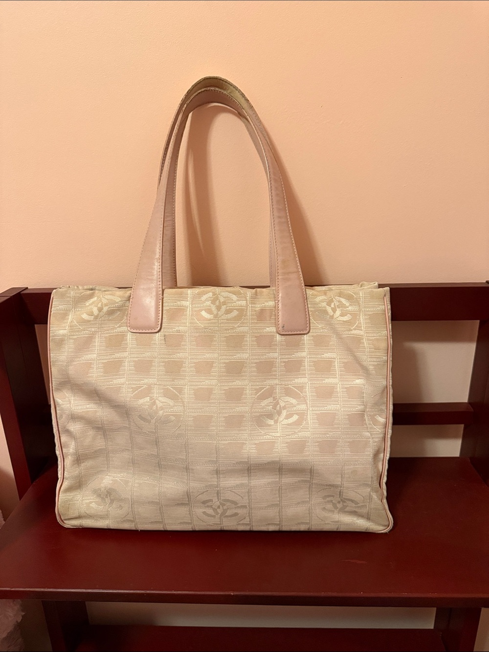 Chanel lite pink Tote Bag with Pink Handles - Elegant Everyday Carry